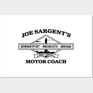 Joe Sargent's Motor Coach (black) Posters and Art